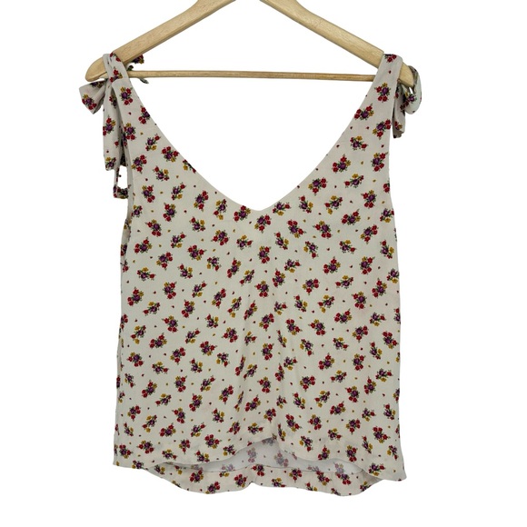 Sézane Lara Floral Tie Bow Straps Sleeveless Blouse | Sz 40 (US 8) | Mindy Print - Picture 4 of 16